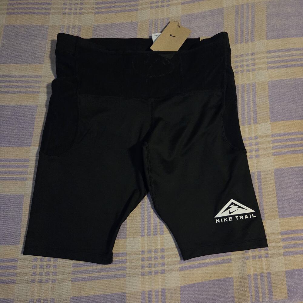 Nike Trail Lava Loop 1/2 Length Dri-fit Large Black Tights Shorts DV9307-010 NEW